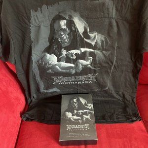 NOS VTG 1994 Megadeath Youthanasia T Shirt XL Collectors Pack Box Single Stitch